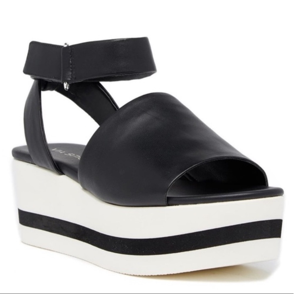 Via Spiga Leather Platform Sandals